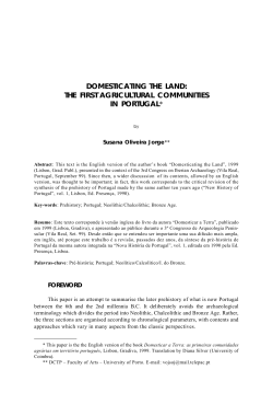 domesticating the land: the first agricultural communities in portugal