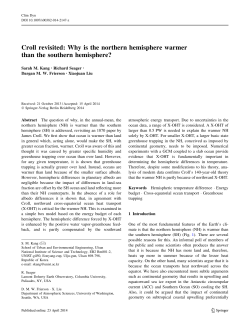 Croll revisited: Why is the northern hemisphere warmer than the