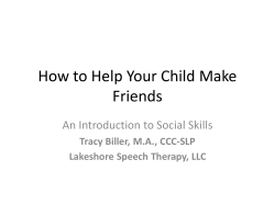 How to Help Your Child Make Friends