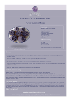 Purple Cupcake Recipe - Pancreatic Cancer Action