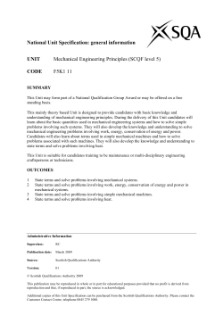 national unit specification: general information