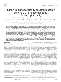 Human immunodeficiency-causing mutation defines