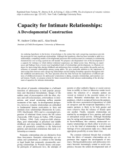 Capacity for Intimate Relationships