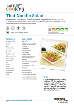 Thai Noodle Salad - Childrens Food Trust