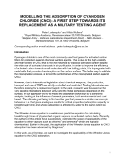 MODELLING THE ADSORPTION OF CYANOGEN CHLORIDE (CNCl)