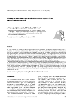 History of petroleum systems in the southern part