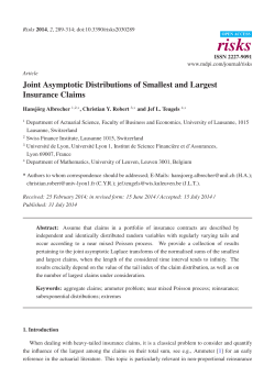 Joint Asymptotic Distributions of Smallest and Largest Insurance