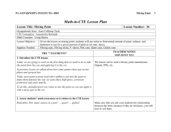 Mixing Paint - Lesson Corner