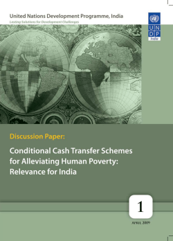 Conditional Cash Transfer Schemes for Alleviating Human