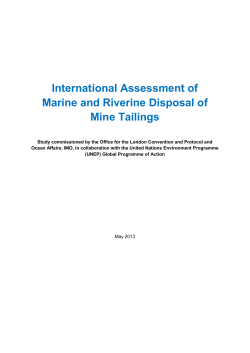 Marine and Riverine Discharges of Mine Tailings