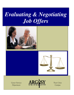 congratulations on your job offer - Argosy University/Twin Cities