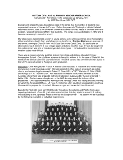 HISTORY OF CLASS 20, PRIMARY AEROGRAPHER SCHOOL