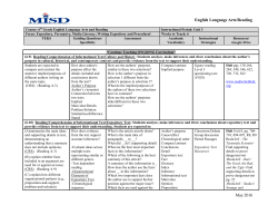 English Language Arts/Reading