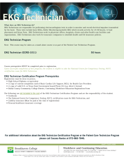 EKG Technician Flier