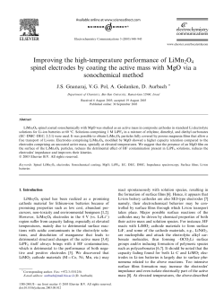 Improving the high-temperature performance of LiMn2O4 spinel