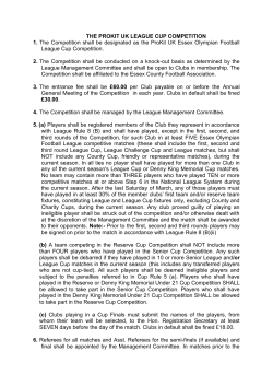 2016-17 Cup Rules