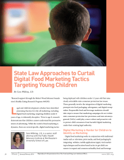 State Law Approaches to Curtail Digital Food Marketing Tactics