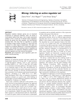 cs.huji.ac.il - Center for Computational Biology and Bioinformatics