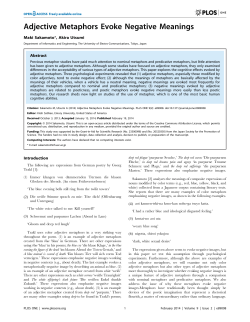 Adjective Metaphors Evoke Negative Meanings