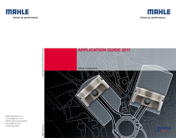 MAHLE Motorsports 2017 Application Guide