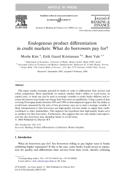 Endogenous product differentiation in credit markets: What do