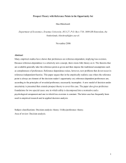 Prospect Theory with Reference Points in the Opportunity Set Han
