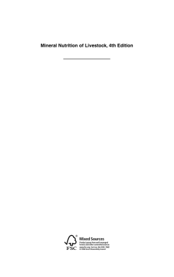 Mineral Nutrition of Livestock, 4th Edition