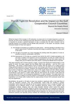 Executive Summary &ndash; The US Tight Oil Revolution and Its Impact on