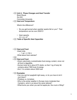Unit 4: Phase Changes and Heat Transfer Brent Royuk