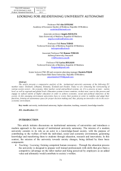 looking for (re)defining university autonomy