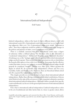 International Judicial Independence