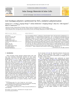 Low bandgap polymers synthesized by FeCl3 oxidative polymerization