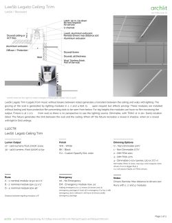 Active Cut Sheet for LeeSti Legato Ceiling Trim