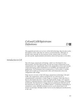 Cell and CellB Bytestream Definitions D