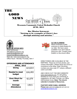 THE GOOD NEWS - Wacousta Community United Methodist Church