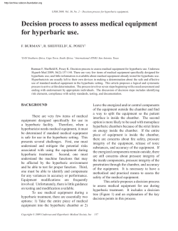 Decision process to assess medical equipment for hyperbaric use.