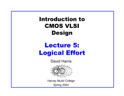 Lecture 5: Logical Effort