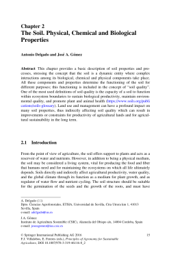 The Soil. Physical, Chemical and Biological Properties