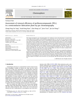 Assessment of removal efficiency of perfluorocompounds (PFCs) in