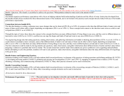 2nd Grade – Topic Model – Bundle 1 Water Bundle 1 Question: This