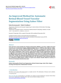 An Improved Method for Automatic Retinal Blood Vessel Vascular