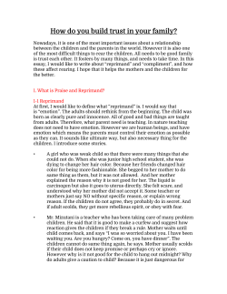 How do you build trust in your family?