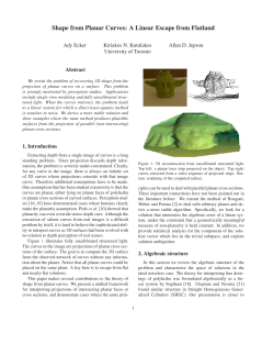 Shape from Planar Curves: A Linear Escape from Flatland