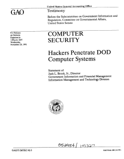 T-IMTEC-92-5 Computer Security