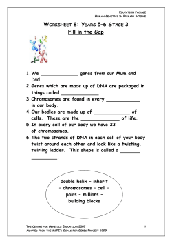 Fill in the Gap - Centre for Genetics Education