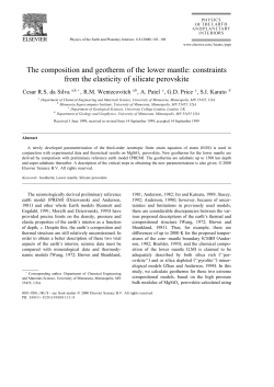 The composition and geotherm of the lower mantle