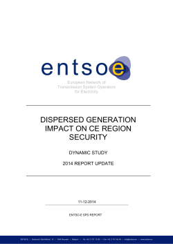 Dispersed Generation Impact on Continental Europe - entso-e