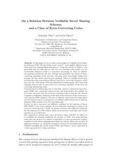 On a Relation Between Verifiable Secret Sharing Schemes and a