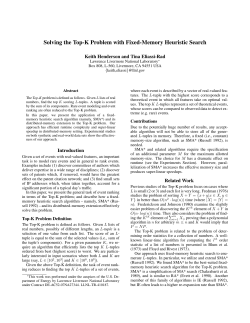 Solving the Top-K Problem with Fixed