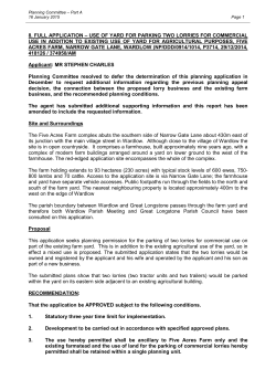 8. full application &ndash; use of yard for parking two lorries for commercial